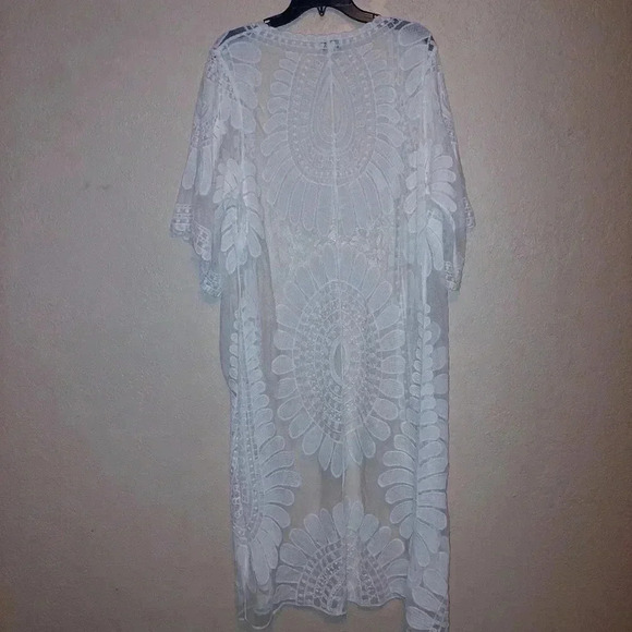 Rebellion Again Women's Boho Lace Kimono Cardigan Size L - Picture 2 of 6